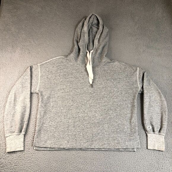 Abercrombie Fitch Hoodie Women Medium Gray Casual Preppy Pullover Solid Logo - Picture 1 of 7
